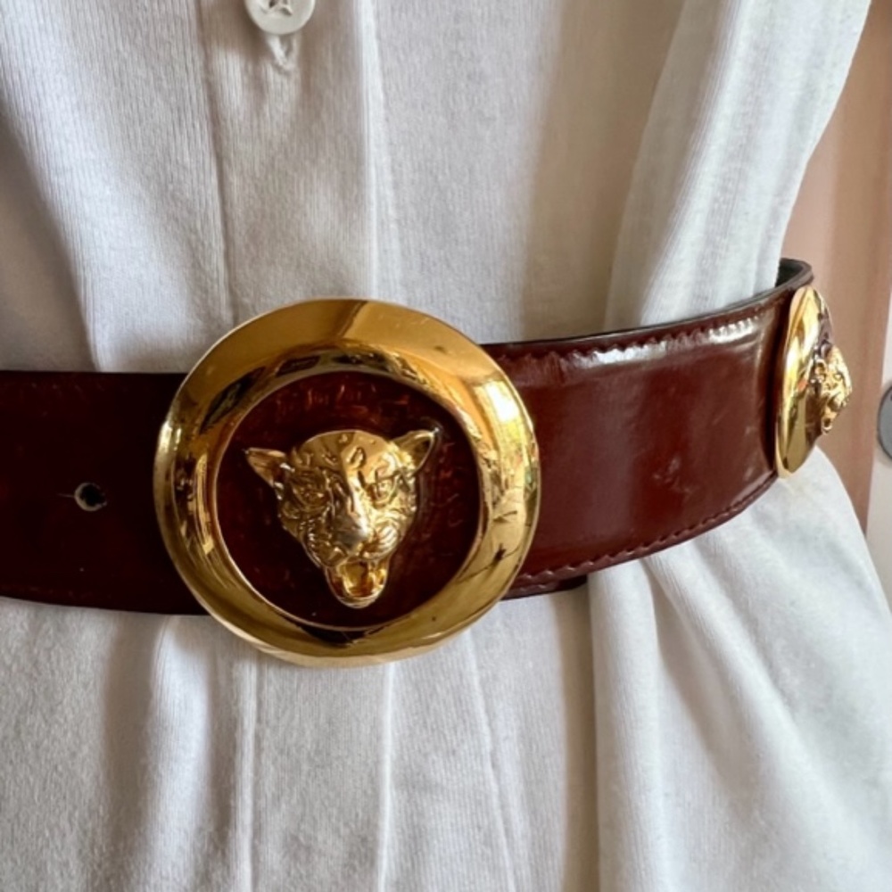 ESCADA - BELT BROWN LEATHER - VINTAGE PRELOVED - Picture 2 of 6